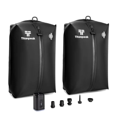 Bolsa de vacío de viaje de 17L, bolsa de almacenamiento reutilizable, bolsa de compresión plegable para exteriores con bomba de aire para maletas, mochila, equipaje