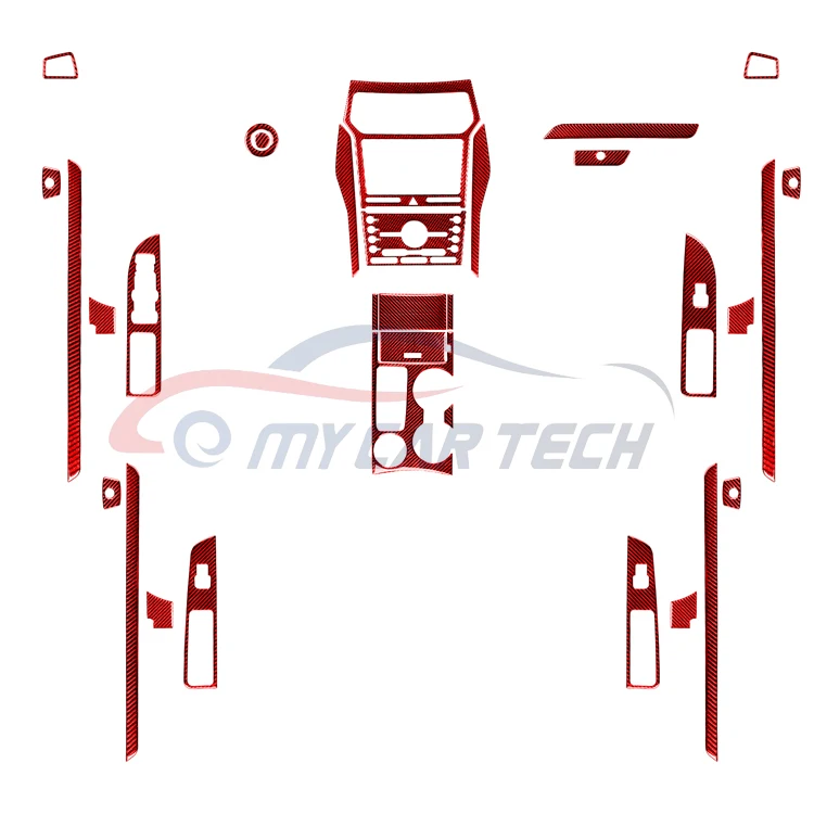 Carbon Fiber Full Interior Set Decor Cover Sticker For 2016-2019 Ford Explorer dash trim