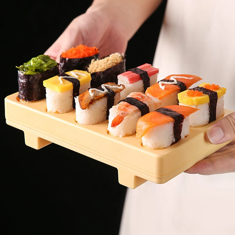 Sushi Press Mold Rectangular Musubi Maker Press 10 In 1 Mini Japanese Onigiri Sushi Nigiri Rice Ball Mold DIY Sushi Maker Kit