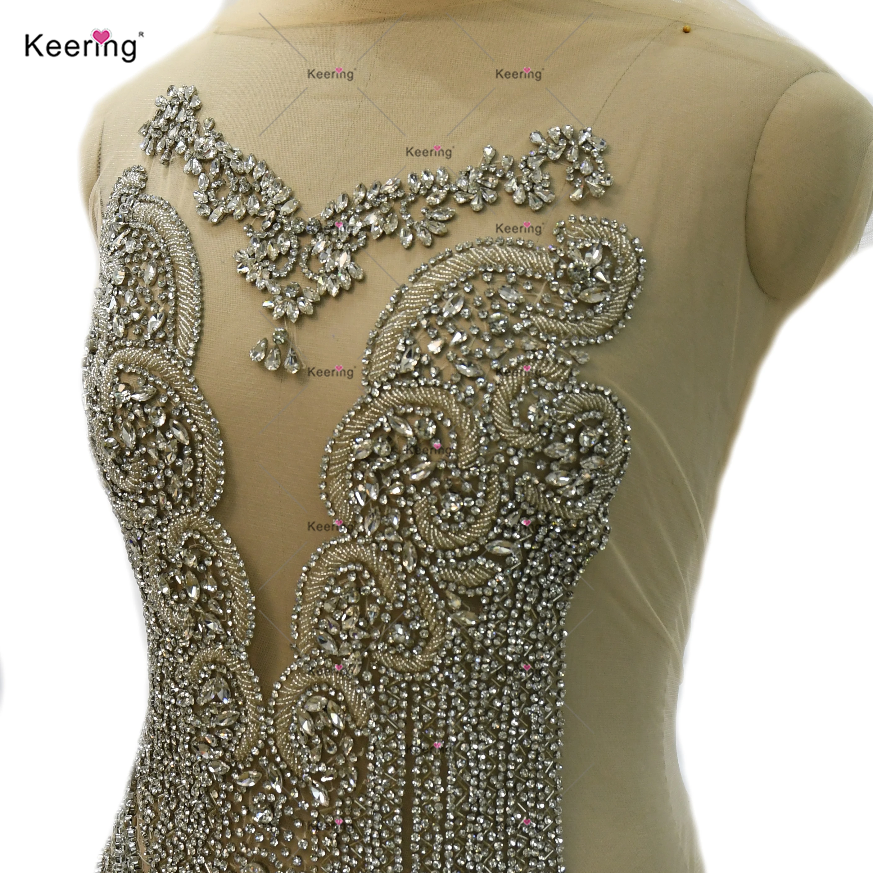 Imagem -06 - Rhinestone Applique para Vestido de Noiva Moda 3d Popular Venda Quente Wdp441