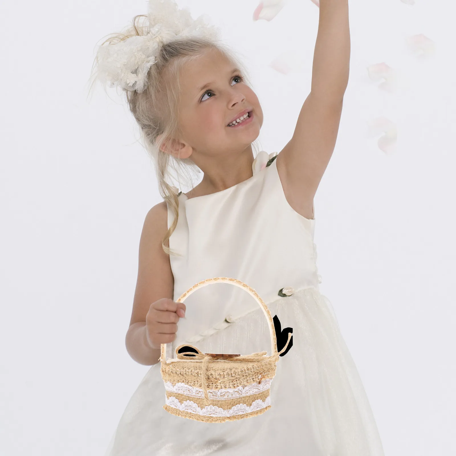 

1 шт. Корзинка для колец в форме сердца, креативный шикарный дизайн, миниатюрная корзинка для свадебных колец и предложений руки и сердца