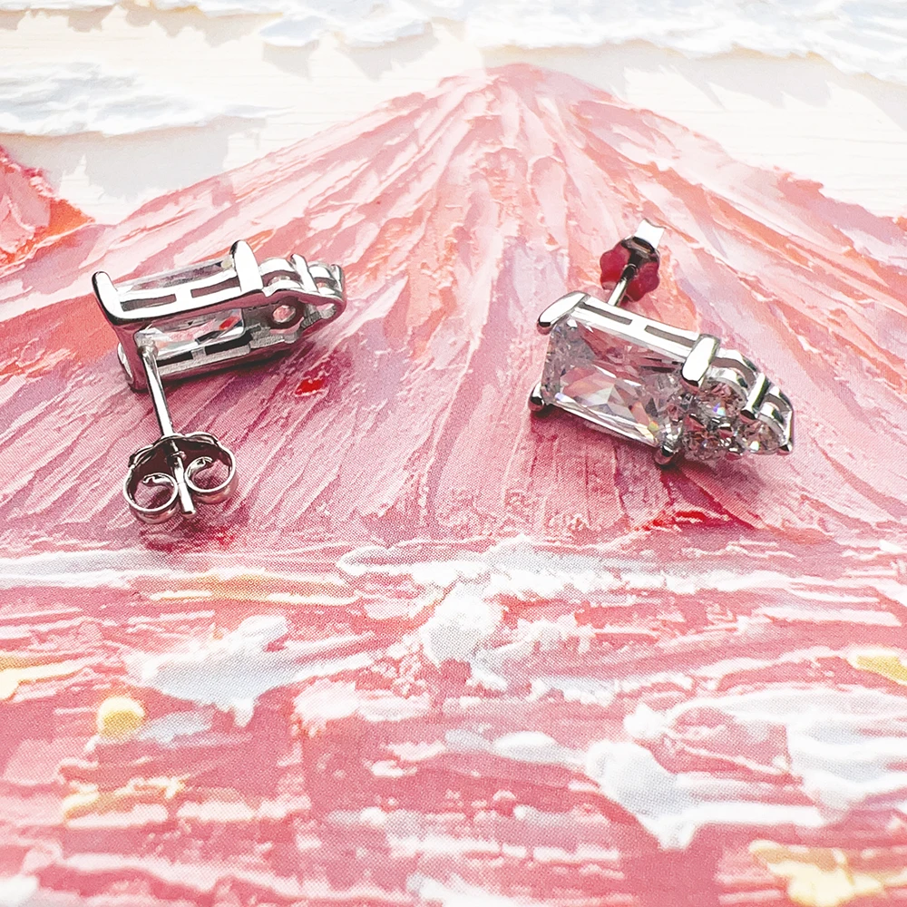 Elegante Design-Ohrstecker, stilvoller, feiner Schmuck für Frauen, romantisches Geschenk aus reinem 925er-Sterlingsilber – Detail 5