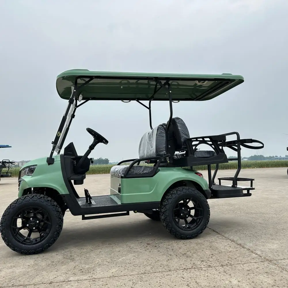 New Style Street Legal Low Speed Vehicle 6 Seater Golf Carts Lithium Battery 4 Wheel Hunting Off Road Electric Golf Cart