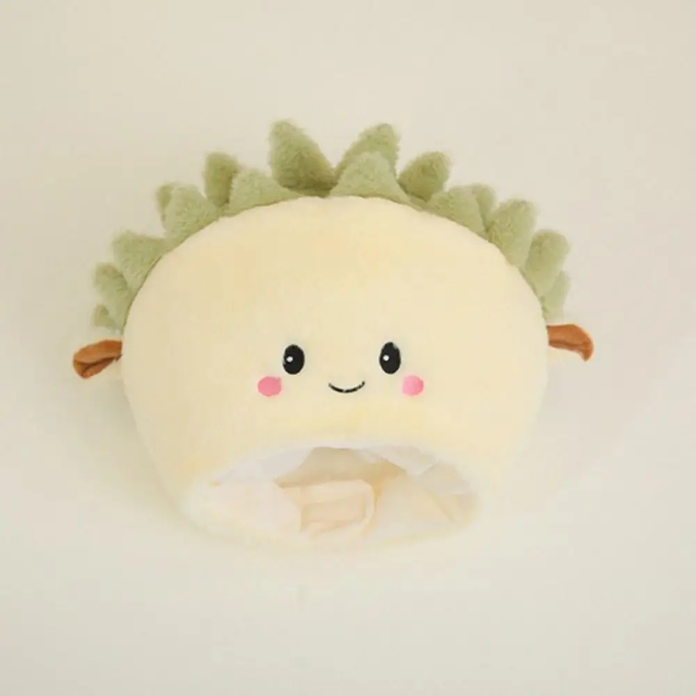 Novetly Cap Stuffed Doll Plush Durian Hat Warm Fluffy Plush Hat Toys Soft Thick Durian Plush Cap Car Decor