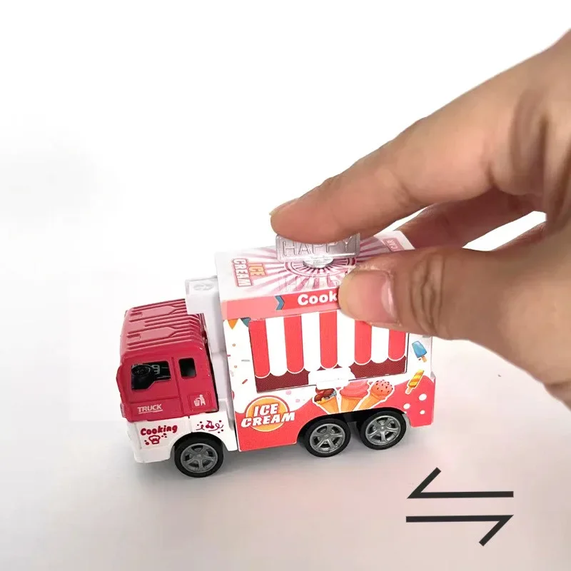 Cute lega Dessert Truck Toys 8CM Cooking Ice Cream Pizza Hamburger Pull-back modello di auto giocattoli decorazione ornamenti per bambini adulti