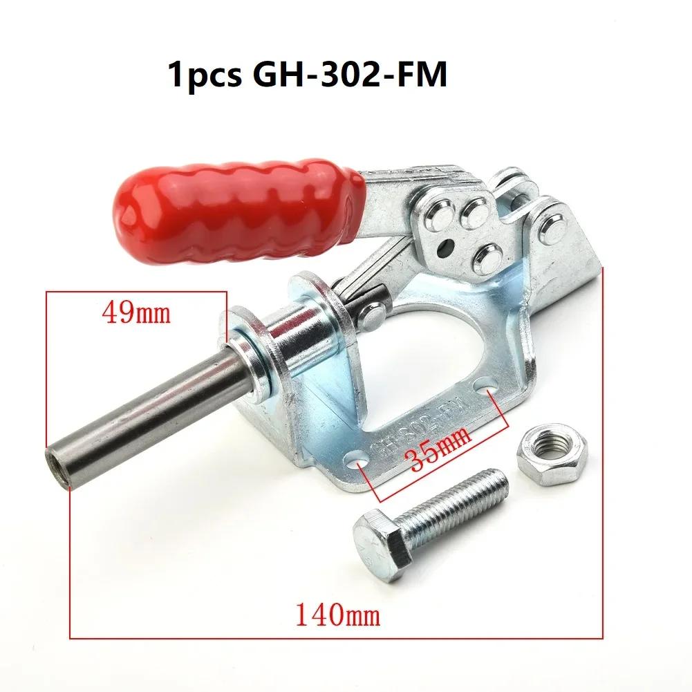 GH-201A GH-201B Heavy Duty Toggle Clamp Horizontal Clamp Quick Release Locking Lever Fastener Hand Tool Set GH201B GH-302-FM