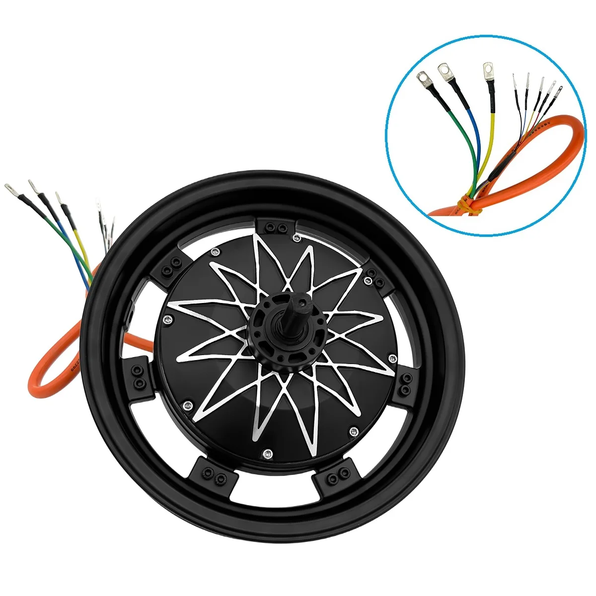 14 Inch Split Hub Motor 5000W High Speed High Torque Electric Scooter Motor Kit for Delivery Scooter Folding E-Bike Replacement