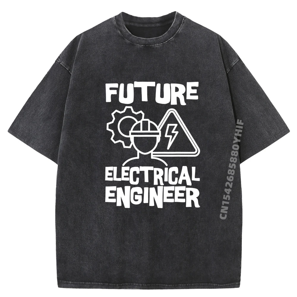 

Электроинженер будущего, электрик, инженерный студент, серая рубашка, футболка с рисунком, мужская рубашка, уличная мытая футболка