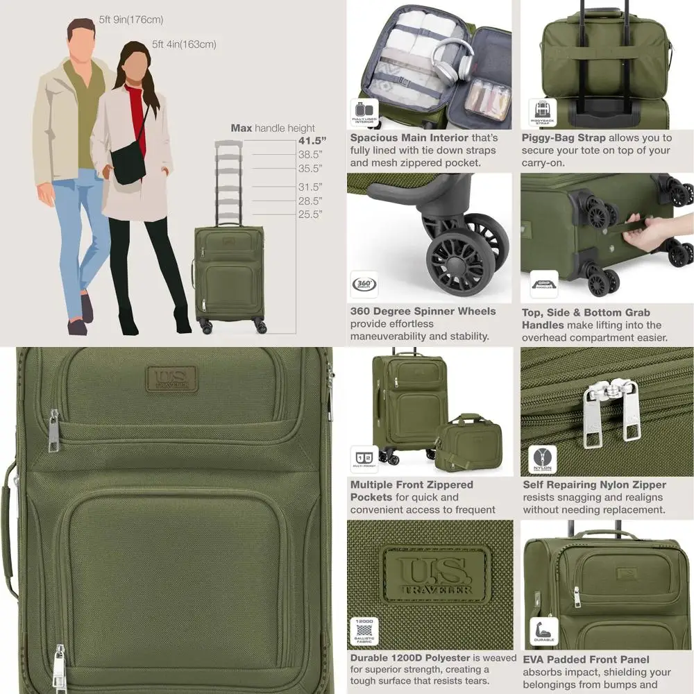 Rio Leichtes 4-Rad-Handgepäck in Grün