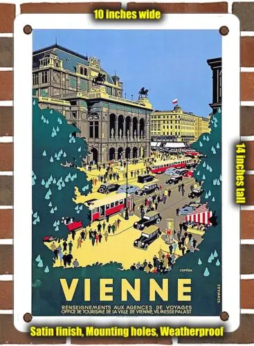 METAL SIGN - 1937 Vienna - 10x14 Inches