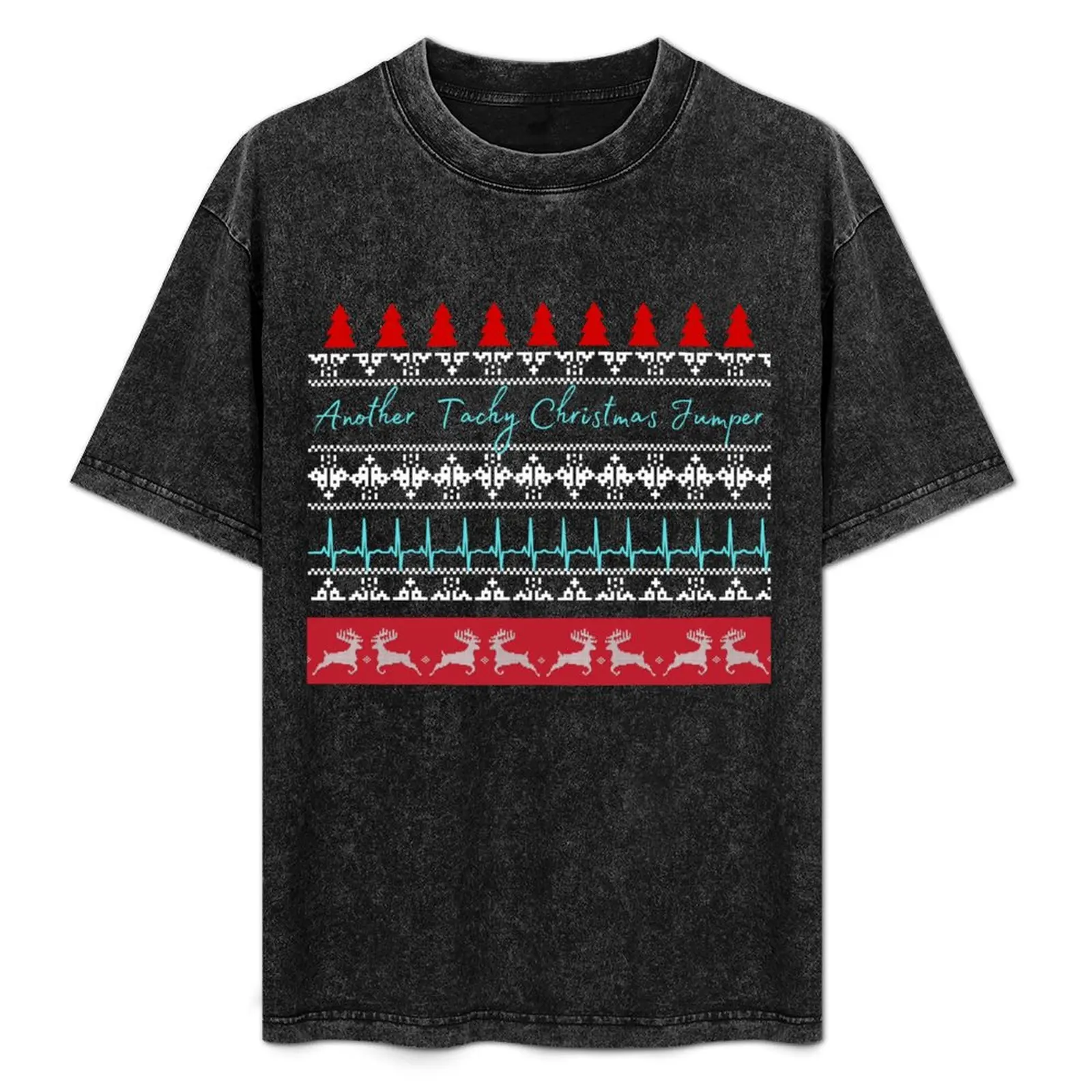 Tachy Christmas jumper, gift for medic or nurse T-Shirt cheap stuff tops oversized t shirt Men's cotton t-shirt