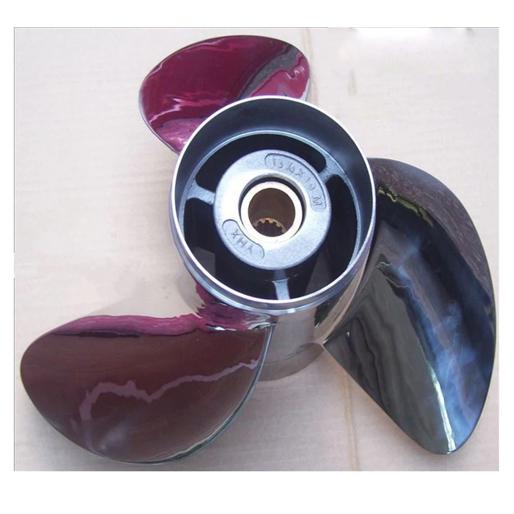 Stainless Steel Outboard Motor  Propeller For Yamaha 150-225 HP Boat Engine Spares  - 13 3/4x19-M