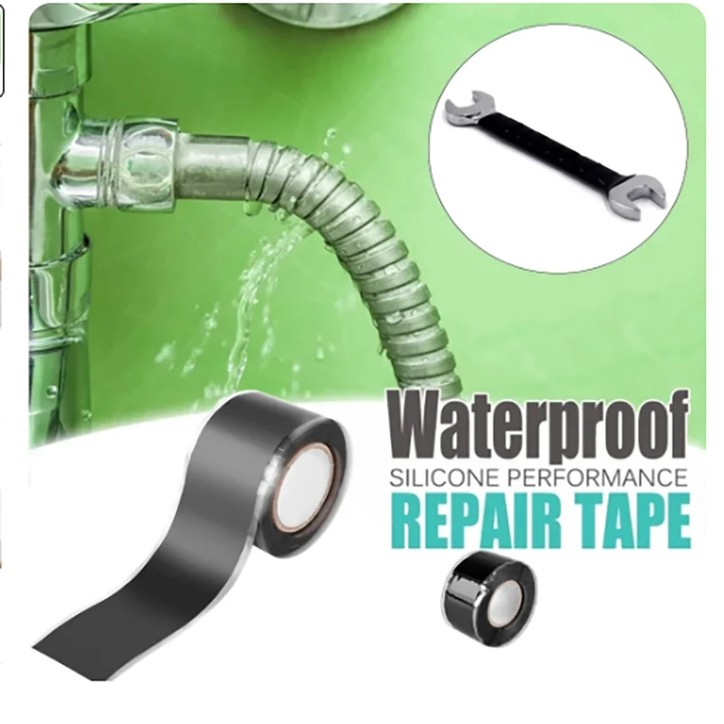 

Waterproof Silicone Performance Repair Tape Self-adhesive Strong Black Adhesive Tape Self-melting Line Pipe Repair