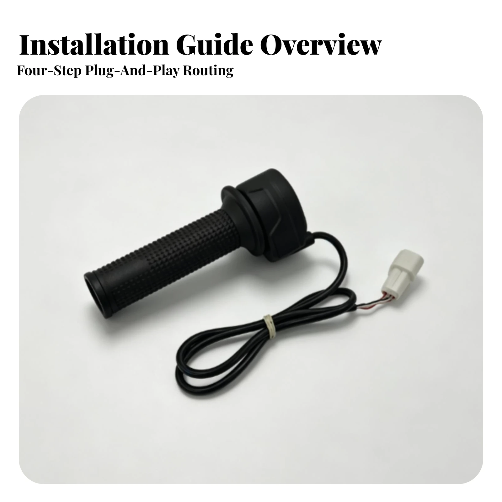 Motorcycle Throttle Grip Assembly Reliable Electronic Throttle Grip with Wired Connector Non-Slip Long-Lasting
