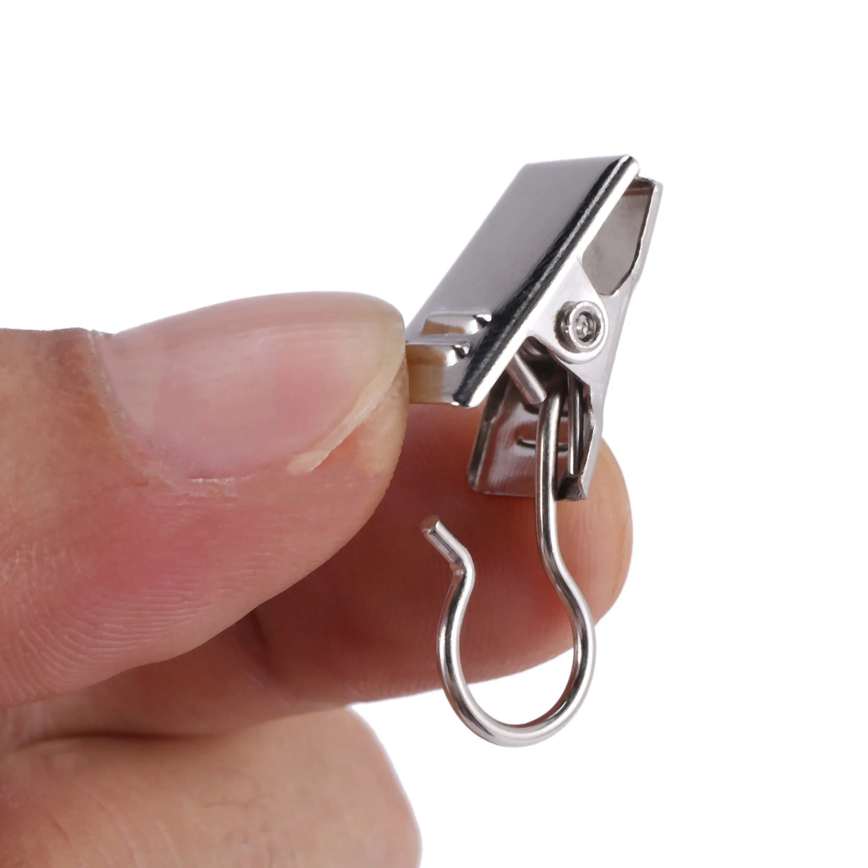 

A84X-300 PCS Stainless Steel Curtain Clips With Hook For Curtain Photos Home Decoration Outdoor Party Wire Holder