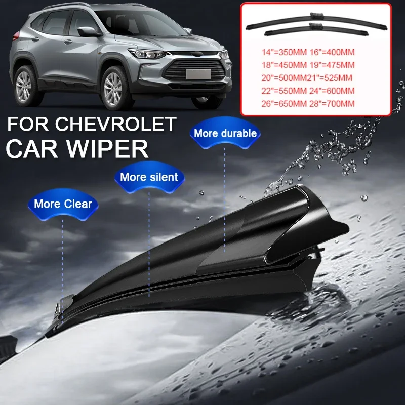 

2PCS Car Blade Front Windshield Rubber Wiper Trax Accessory For Chevrolet Blazer EV Captiva Equinox EV Grove Tracker Trailblazer