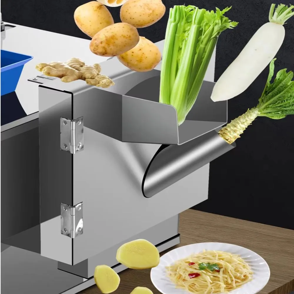 110V/220V elektryczna krajalnica do mięsa komercyjna automatyczna krajalnica ze stali nierdzewnej krajalnica do ziemniaków krajalnica do warzyw