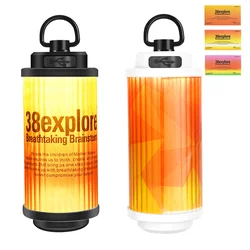 NEUE USB Aufladbare Taschenlampe Leistungsstarke 3000mAh Mini LED Camping Laternen Warme Weiß Licht Haning 38 Erkunden Camp Licht Im Freien