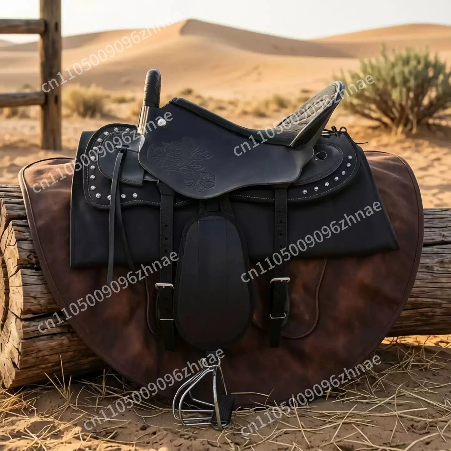 Saddle full set of Mongolian saddle horse tools, new cowhide tourist size low  fine riding supplies