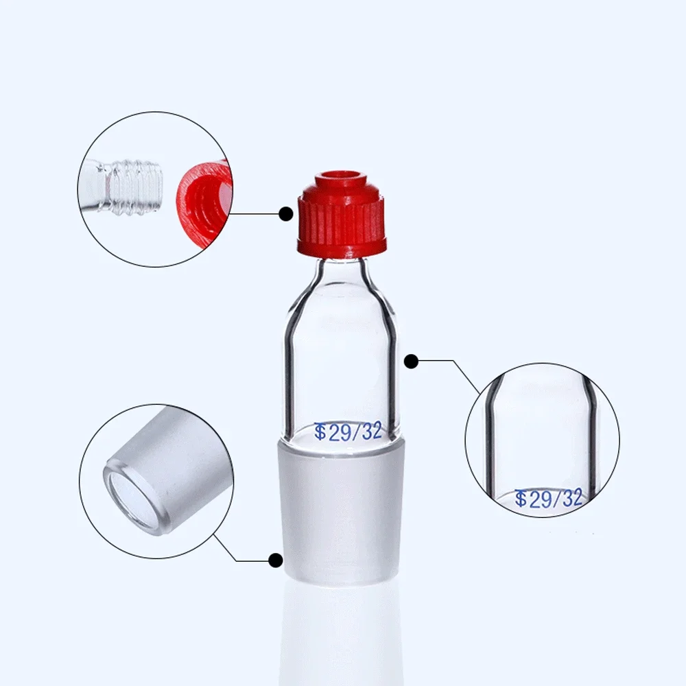 Screw Cap Thermowell 14/23 19/26 24/29 29/32 Standard Grinding Port Connector Lab Glassware Chemical Experiment