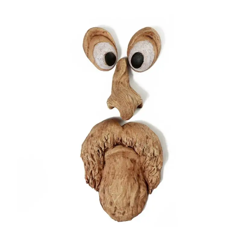 

Hot Sale Bark Face Facial Ornament Easter Pendant Outdoor Garden Creative Props