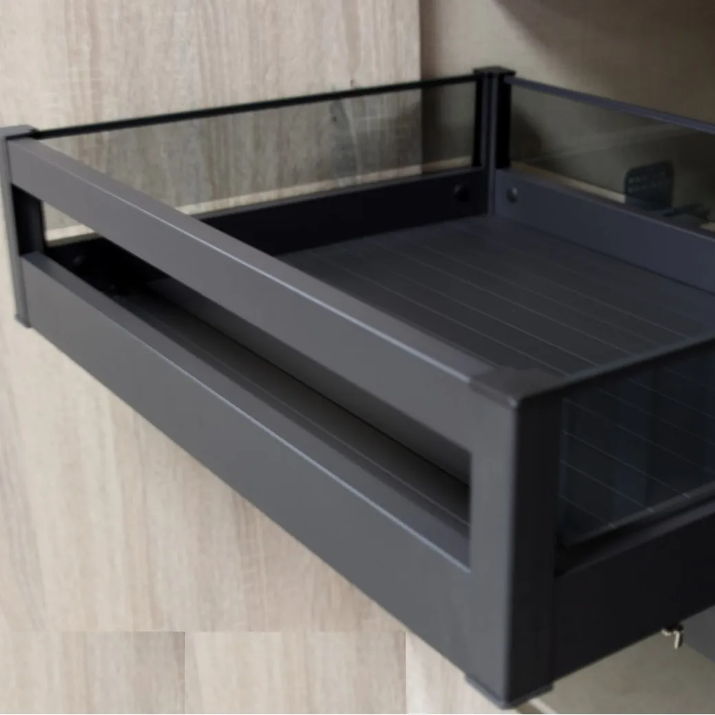 

Aluminum alloy glass multi-layer combination drawer basket, multi-functional storage tool basket