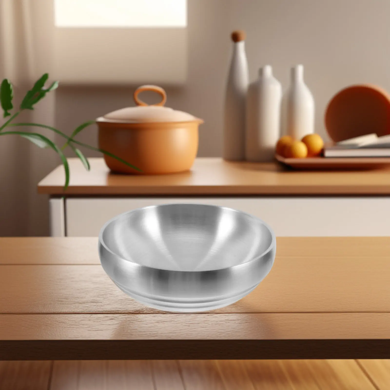 Tazón de Acero Inoxidable de Doble Pared, Gran Capacidad para Ramen, Fideos Fríos, Sopa Asiática, Ensalada, Mezclas, Servir, Resistente al Calor, Anti-escaldaduras