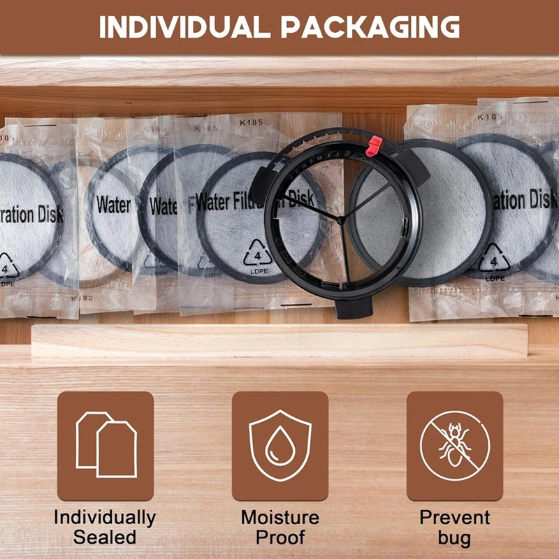 Juego de filtración de cafetera de repuesto M14K-24PCS, disco de filtro con marco Compatible con cafeteras y cerveceras Mr.