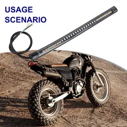 Motorcycle Flexible LED Light 48 LED Stop Signal Light Bar Strip Tail Turn Signal Tail Rear Brake Stop Bulb Lamp Brake Light