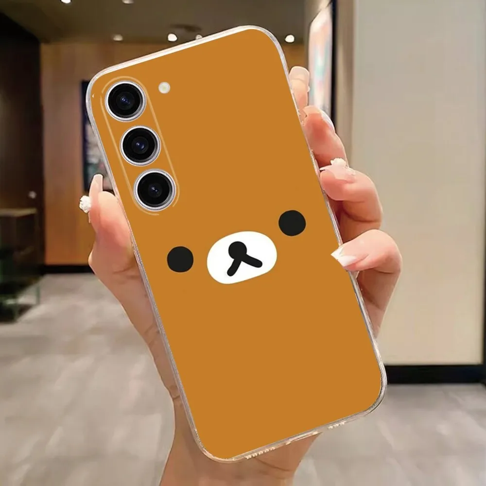 Cute R-Rilakkuma bear  Phone Case For Samsung A13,70,52,51,40,31,50,20,21S,12,10,Note20 Ultra,4G,Ultra,Soft Transparent Case