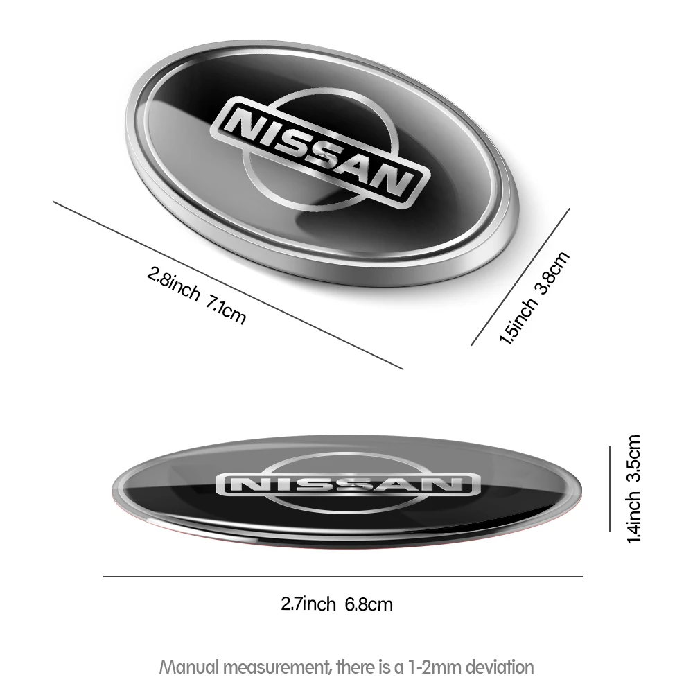 black/silver Car stickers Oval sticker cover Decals Badge Emblems Stickers For Nissan Nismo Micra Qashqai Altima Maxima Sentra