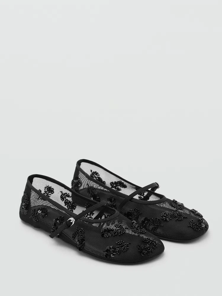 mango2025-summer-new-women's-ballet-flat-shoes-mesh-uppers-slip-on-casual-loafers-low-heel-glue-welding-rubber-outsoles