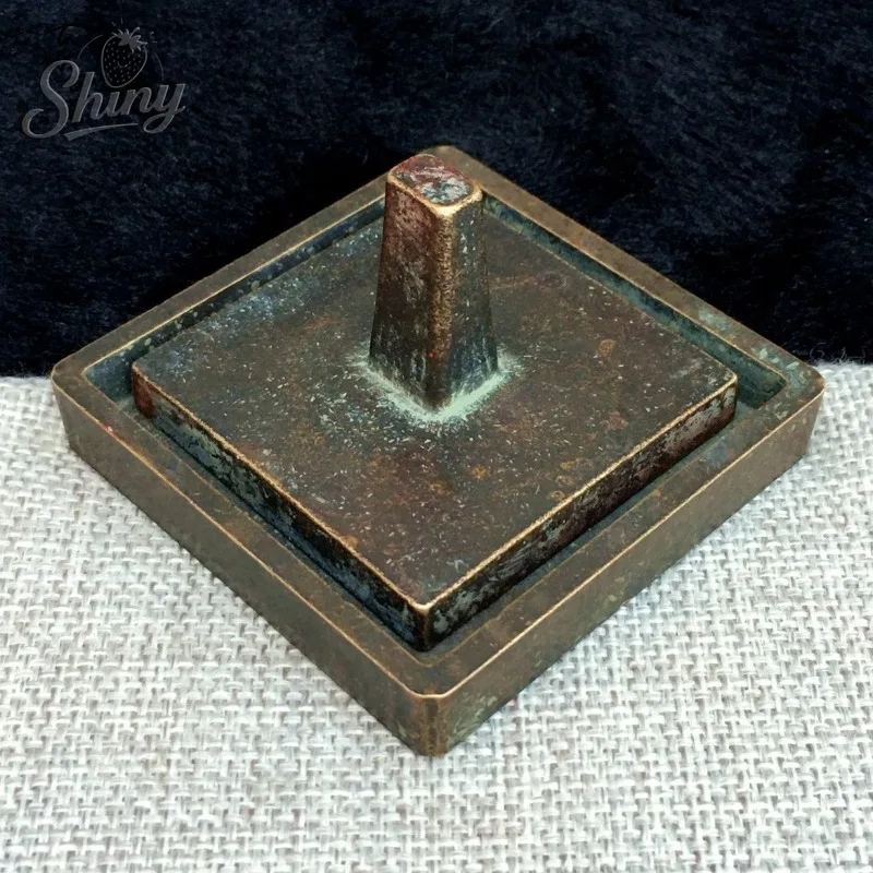 Five Thunder Ghost-Slaying Seal Pure Copper Taoist Seal Antique Replica Ritual Object Collectible Display Piece
