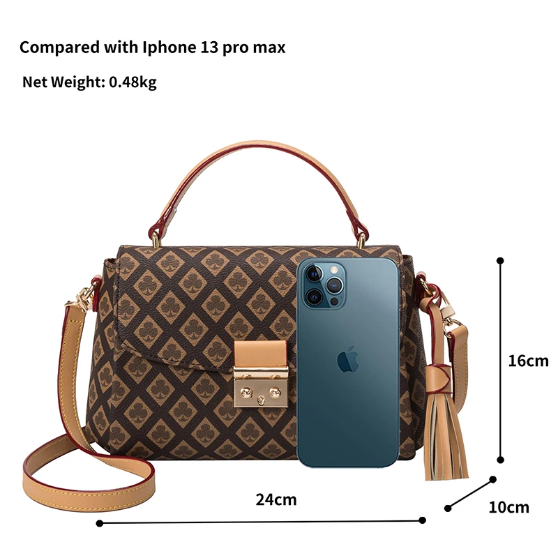 Shoulder Bags For Women 2023 New Luxury With Crossbody Strap And Top Handle Plaid Fashion Vintage Messenger Female Hot Handbags