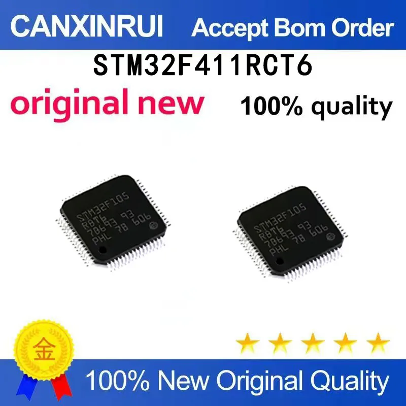 (5pcs-100pcs）Brand new original STM32F105R8T6VXK QFP64 STM32F411RCT6