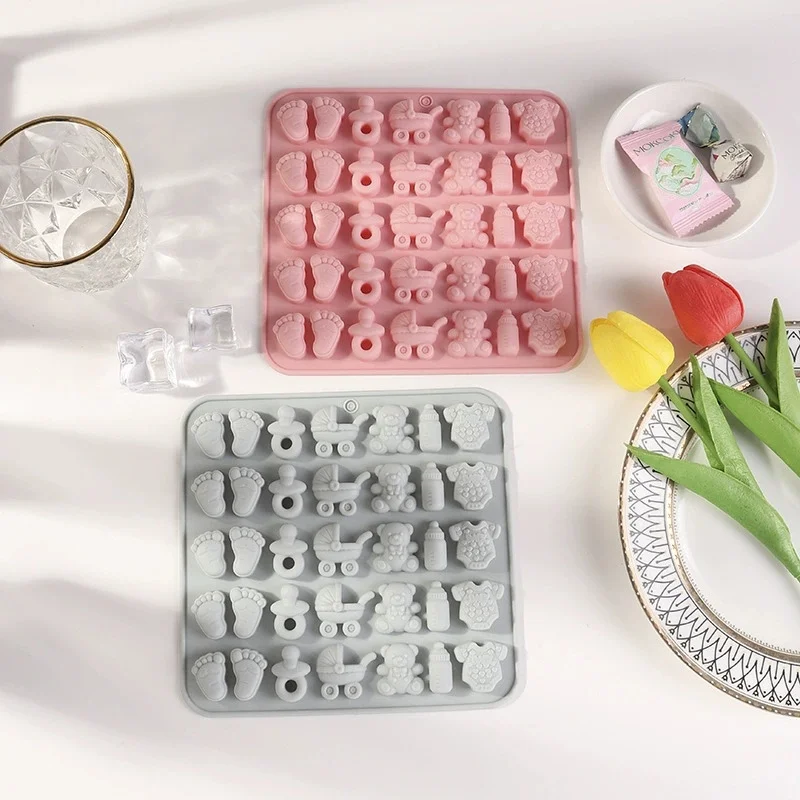 New Baby‑Themed Silicone Baking Mold DIY Mould for Cake Mousse Chocolate Baby Series Hand‑made Kitchen Pastry Making Supplies