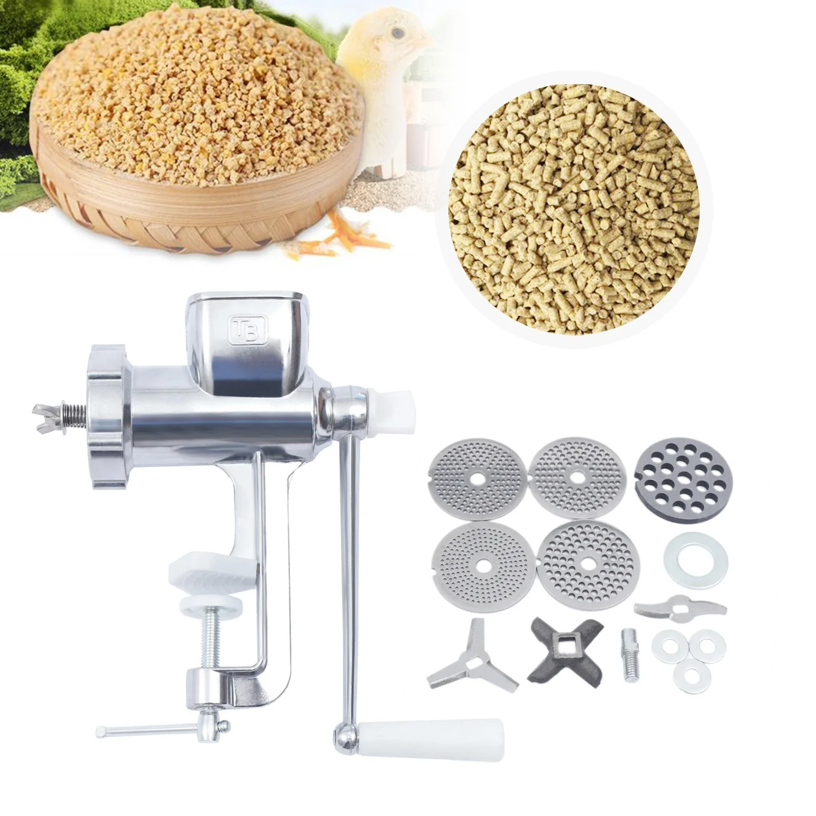 Household Feed Pellet Machine Animal Feed Granulator Machine Manual Animal Food Maker Pet Feedstuff Processing Tool