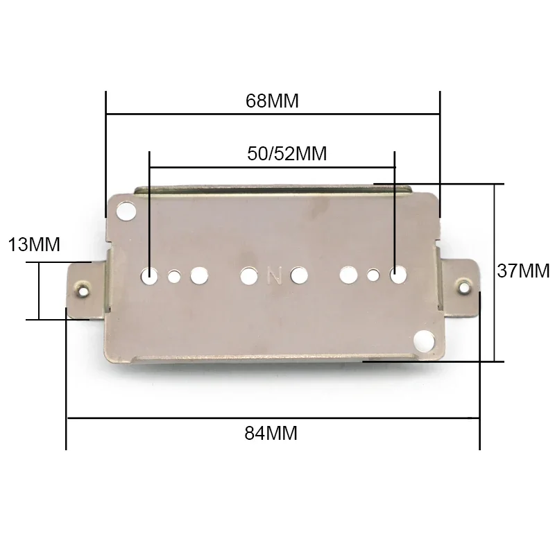 2Pcs Kupfer-Nickel Legierungen 6-String Pickup Grundplatte Humbucker Kupfer Grundplatte 50/52MM Elektrische Gitarre Pickup Grundplatte teile