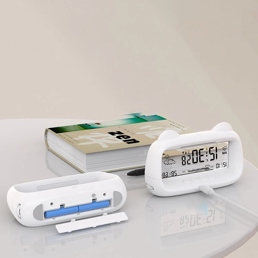 15*10*5cm Digital Alarm Clock Adjustable Volume Alarm Clock Alarm Clock Adjustable Volume Setting Celsius Fahrenheit Switch