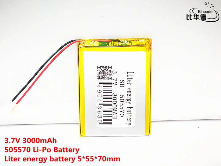 Good Qulity 3.7V,3000mAH,505570 Polymer lithium ion / Li-ion battery for TOY,POWER BANK,GPS,mp3,mp4