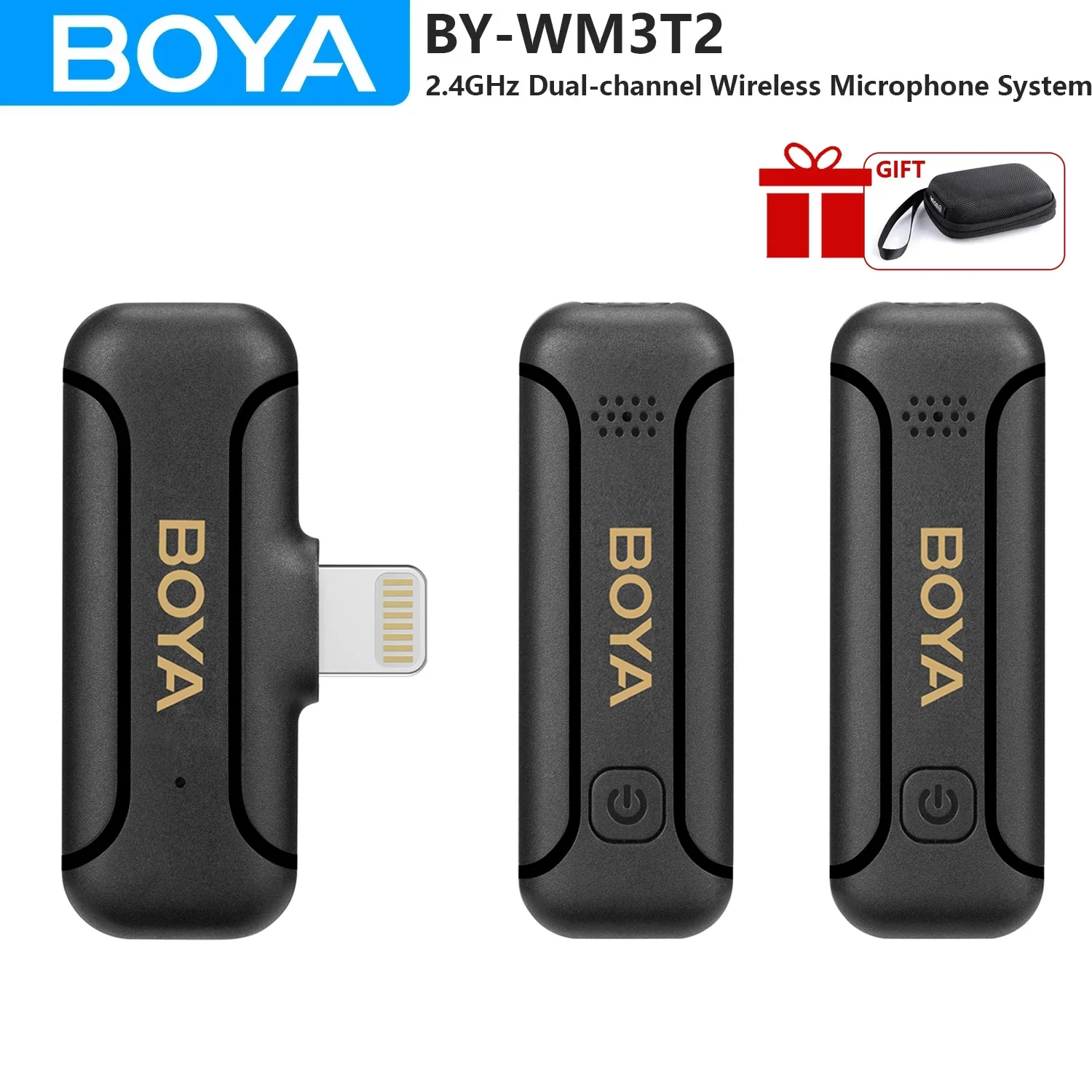 

BOYA BY-WM3T2 Wireless Lavalier Lapel Microphone for iPhone Android Smartphone DSLR Camera PC Laptop Youtube Recording Streaming