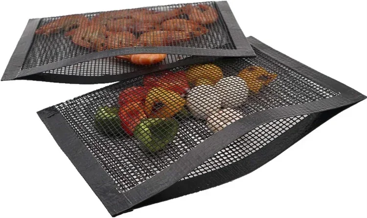 LMETJMA PTFE Mesh Grillzakken Herbruikbare Non-stick BBQ Barbecue Zakken voor Houtskool Gasrokers BBQ Veggie Grillzakken 1PC