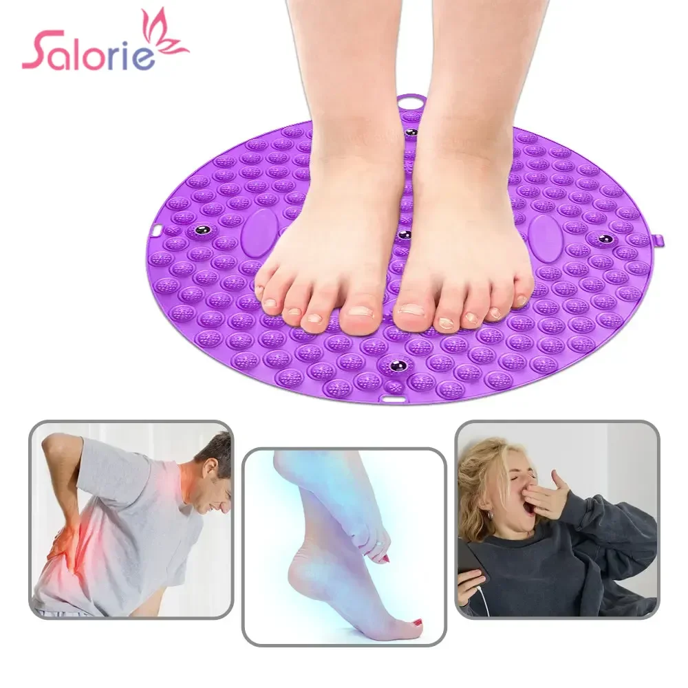 37/55cm Finger Pressure Board Foot Massage Pad Acupoint Foot Step Through Meridian Jogging Massage Pad Fitness Pedal Massager