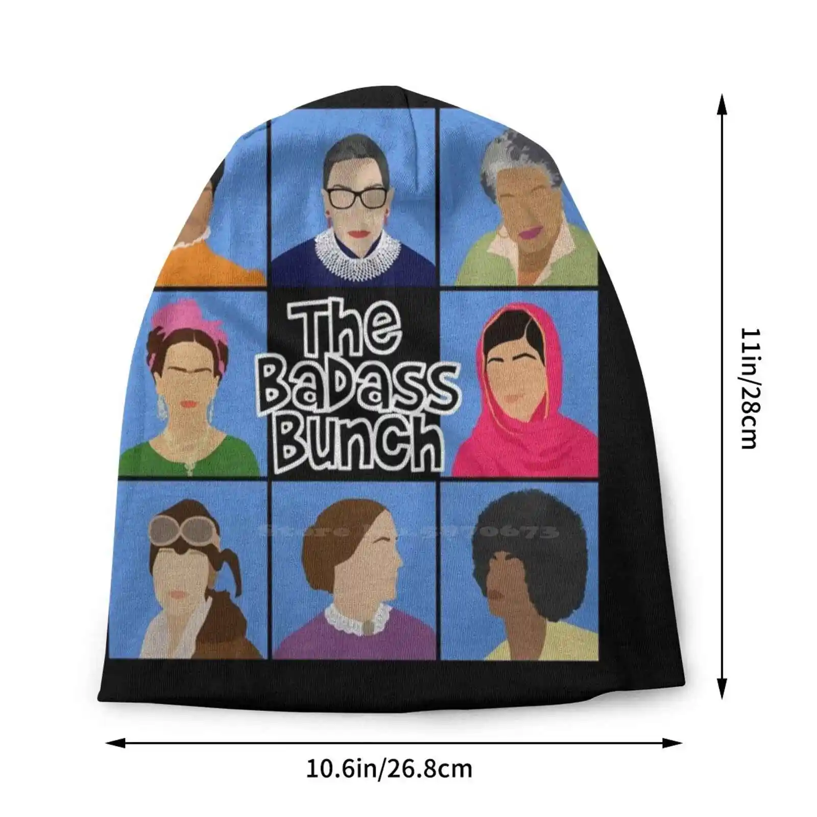 Badass Bunch Knitted Hat Warm Beanie Outdoor Caps Badass Bunch Brady Feminist Rbg Ruth Bader Ginsburg Malala Angela Maya Amelia