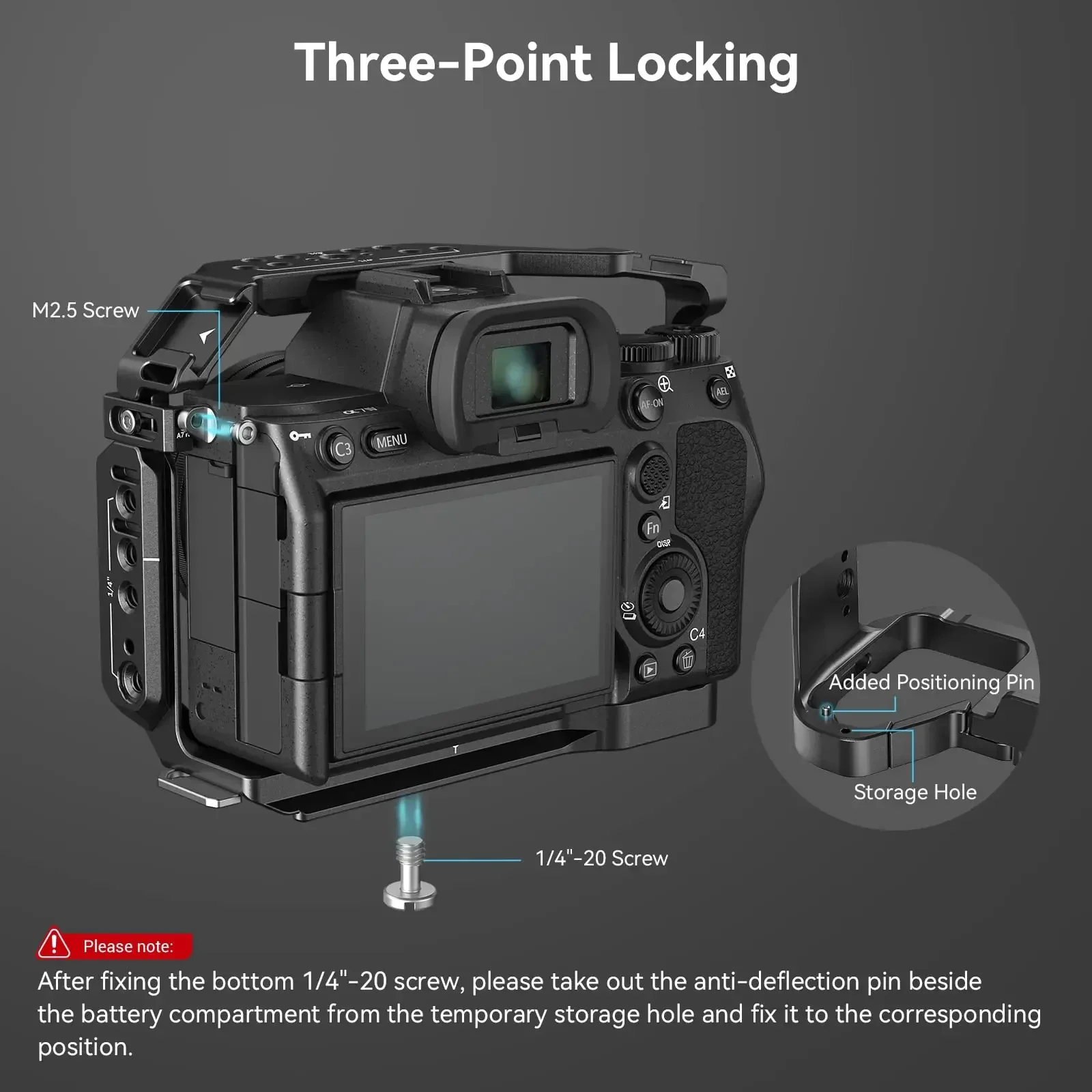 SmallRig Full DSLR Camera Cagefor A7m4 A7 IV for Sony Alpha a7iv A7 IV / Alpha 7S III Advanced Cage Kit L-Bracket Baseplate