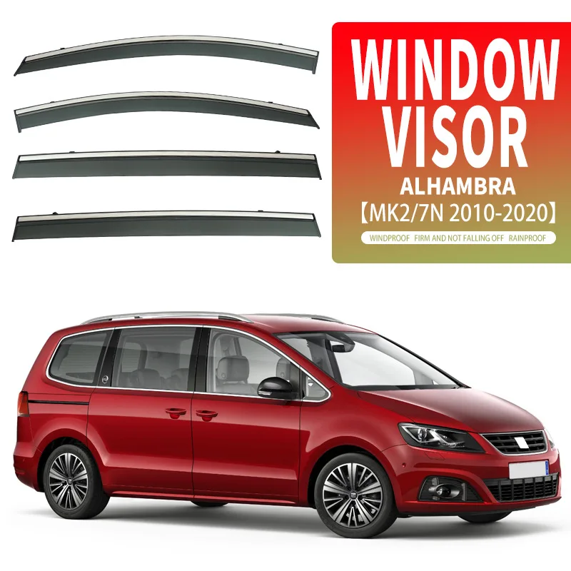 

4Pcs For Seat Alhambra 2010-2020 Car Window Visor Awning Shelters Windshield Side Window Rain Sun Shade Auto Accessories