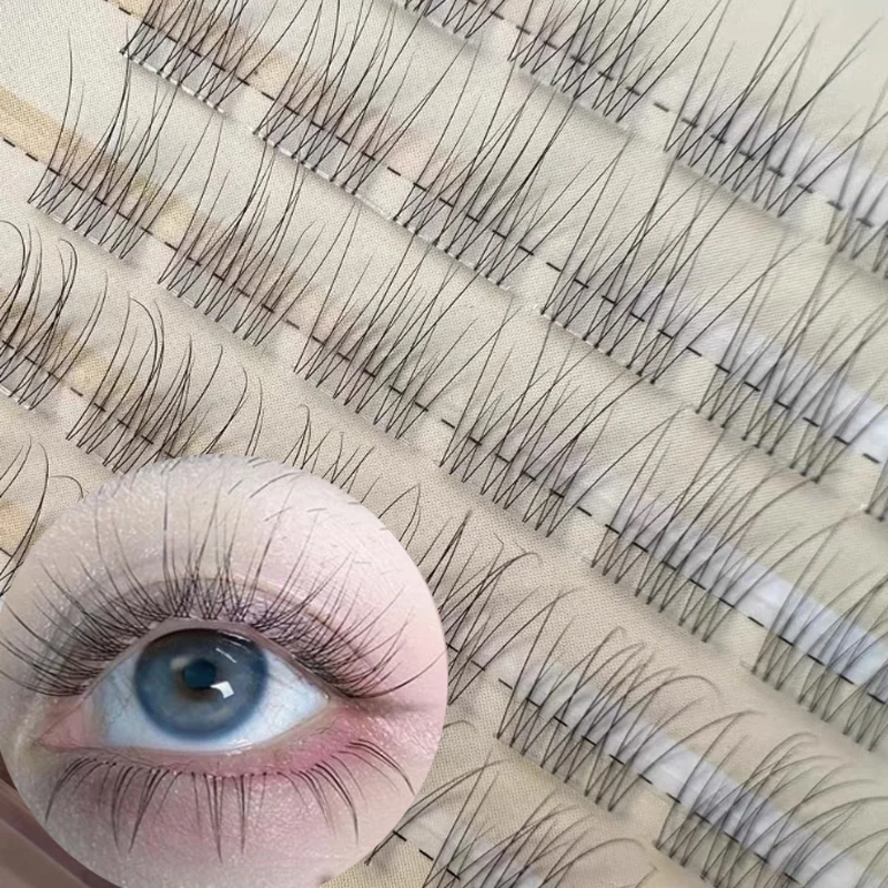 120Clusters Glue-free False Eyelashes Large Capacity Self Adhesive Volume Cluster Lashes Natural Individual Eyelashes Extension