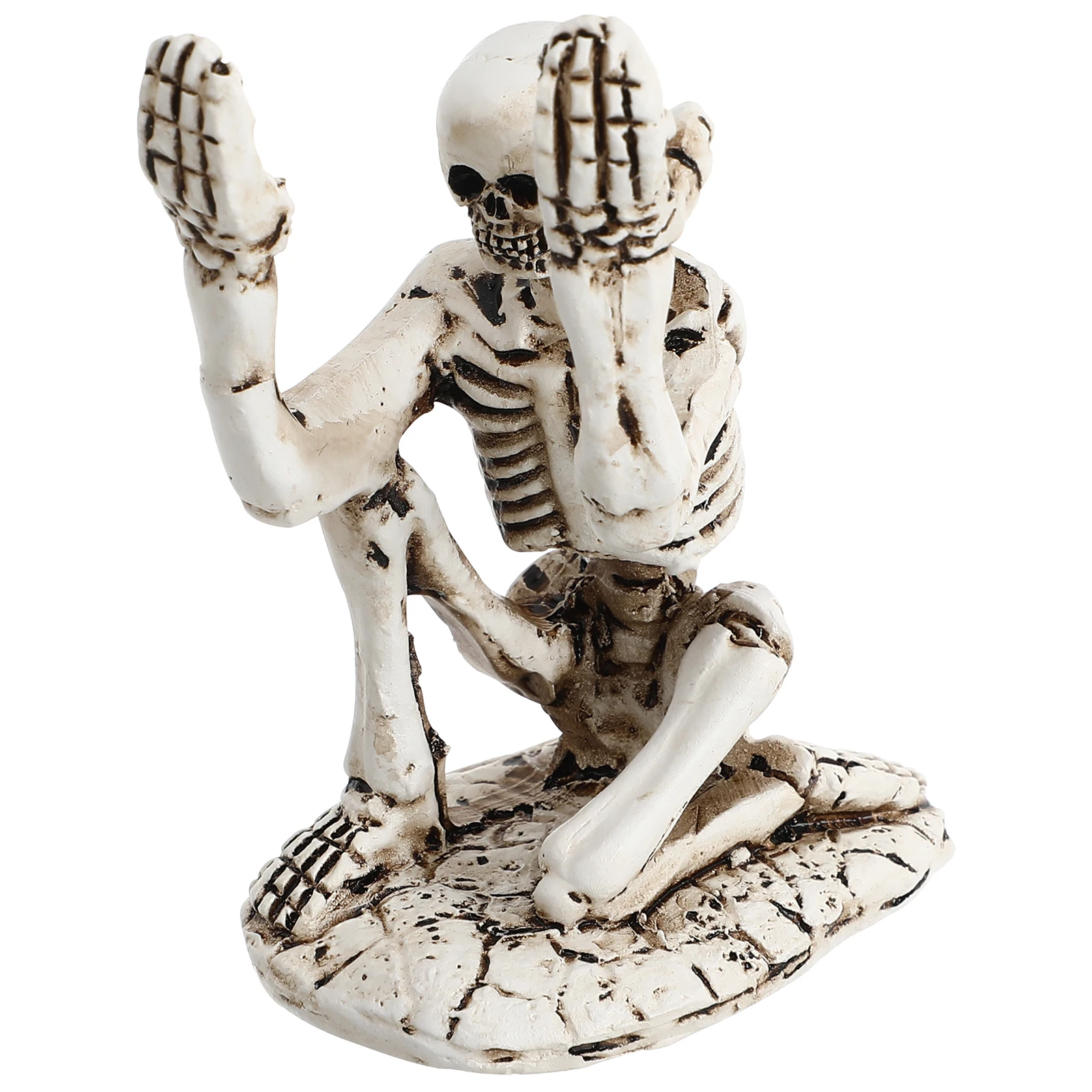 

1 pc Little Pen Holder Gothic Resin Decoration Halloween Desk Organizer Office Supplies Mini Skull Pencil Rack Tabletop