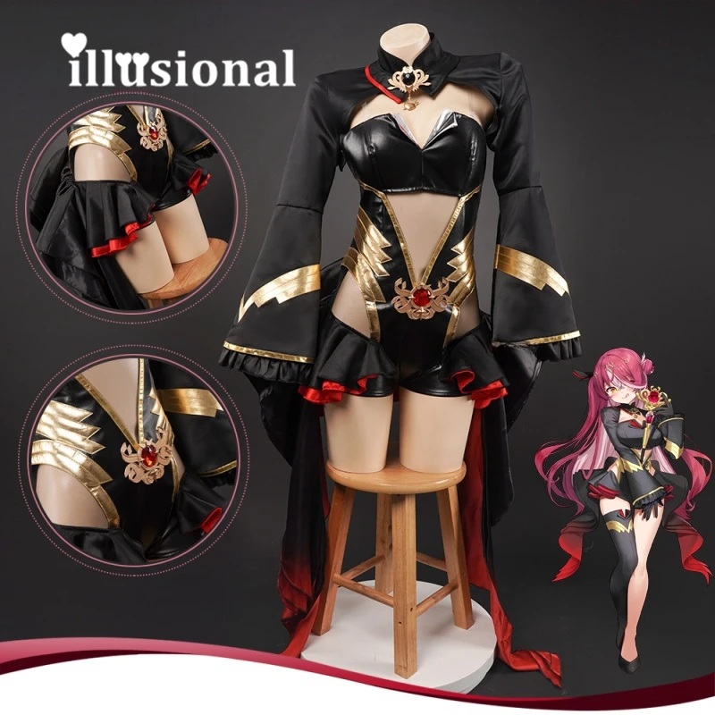 illusional Vtuber Cosplay Houshou Marine Cosplay Costume Anime Houshou Marine Holo Witch Sexy Jumpsuit Halloween Costumes Female