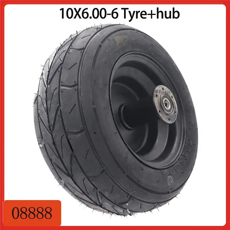 

Колесо в сборе с цельной шиной 10x6.00-6, совместимое с тележками для погрузчиков DiNiu